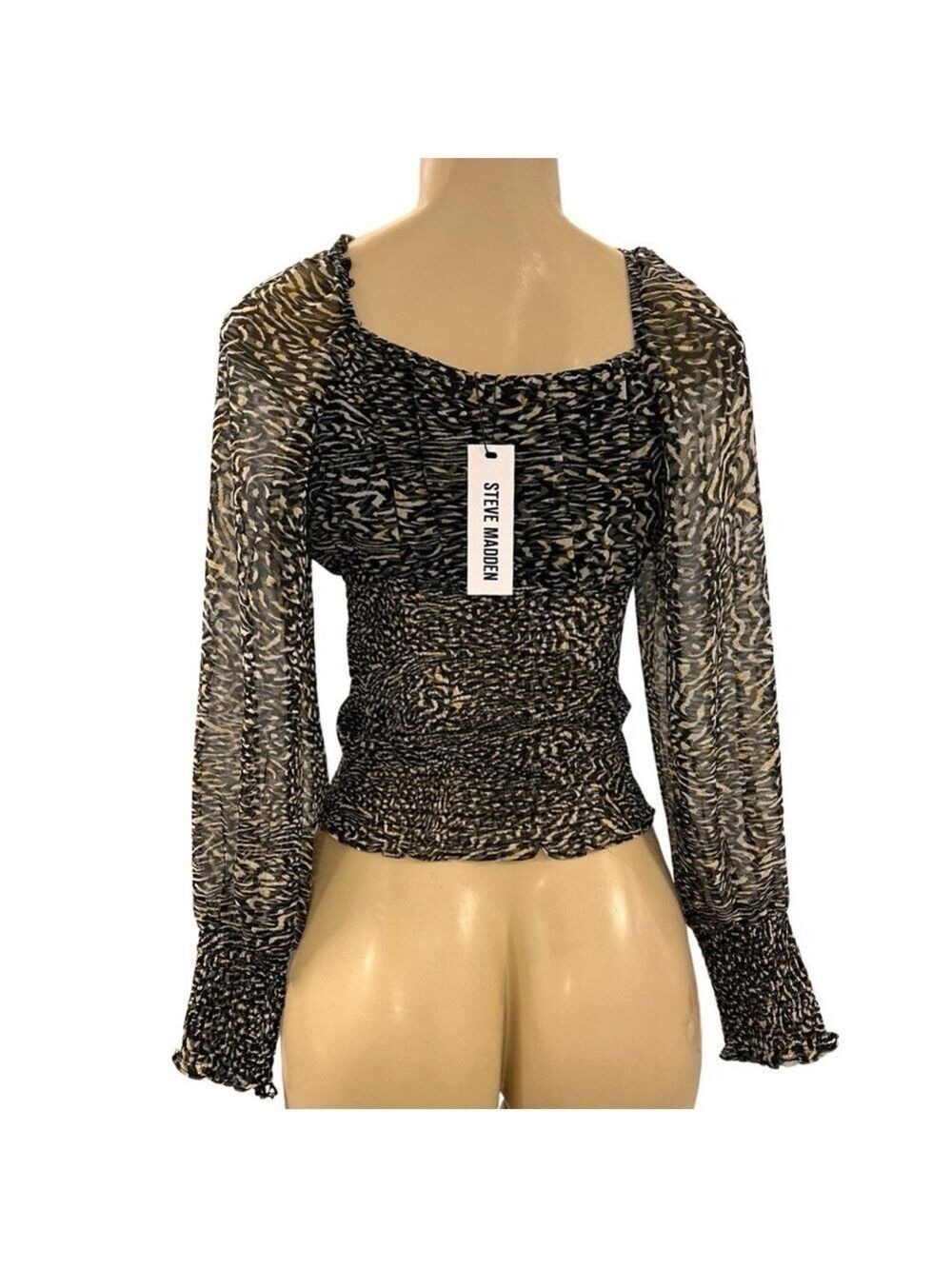 NWT $69 Steve Madden Print Top - Picture 5 of 8